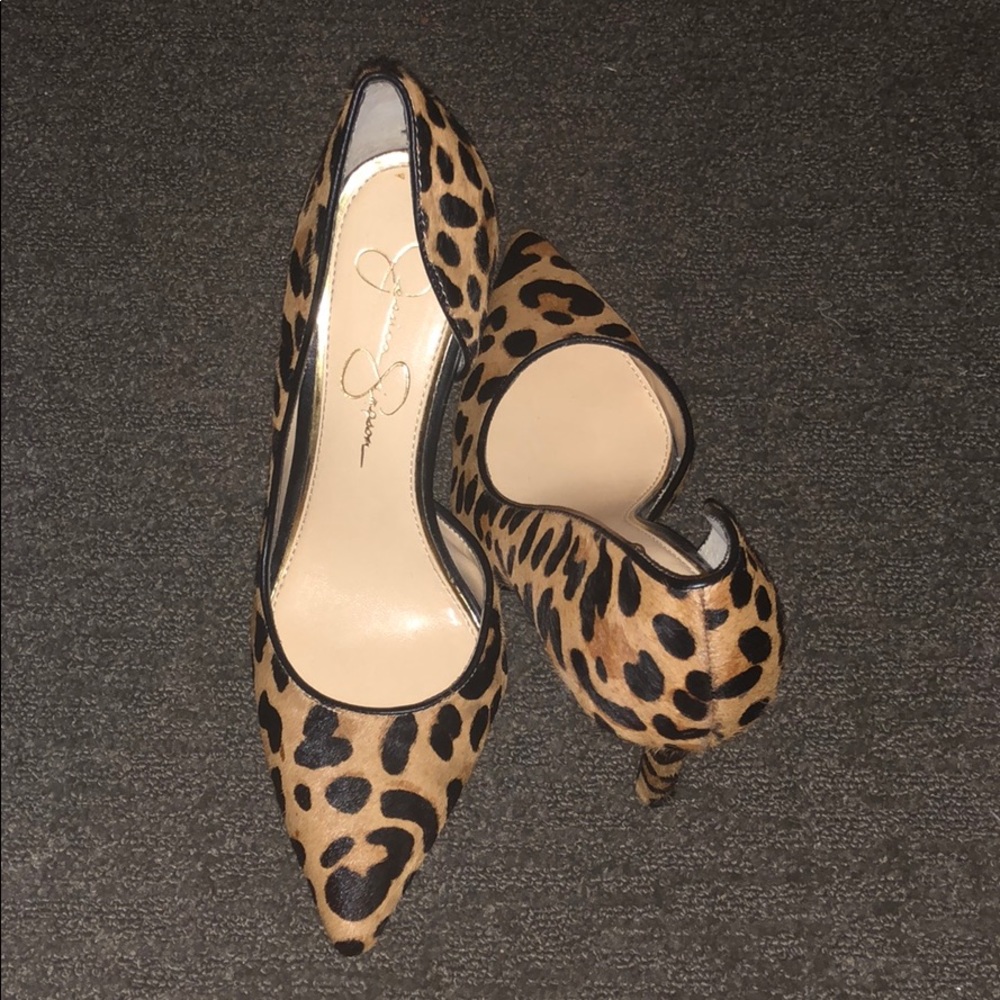 Leopard Print Jessica Simpson d’Orsay Pumps Size 8